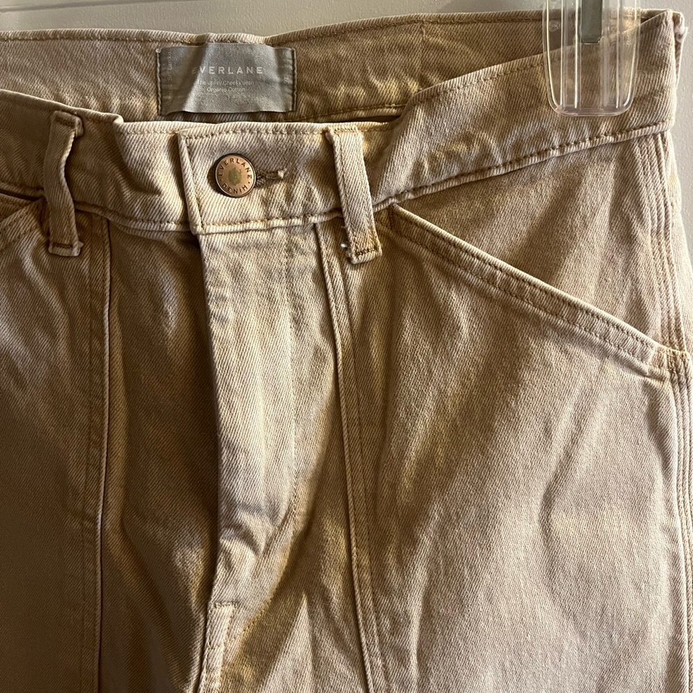 Everlane Beige High-Rise Trousers